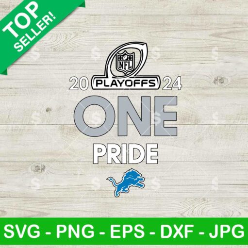 Detroit Lions 2024 NFL Playoffs One Pride SVG