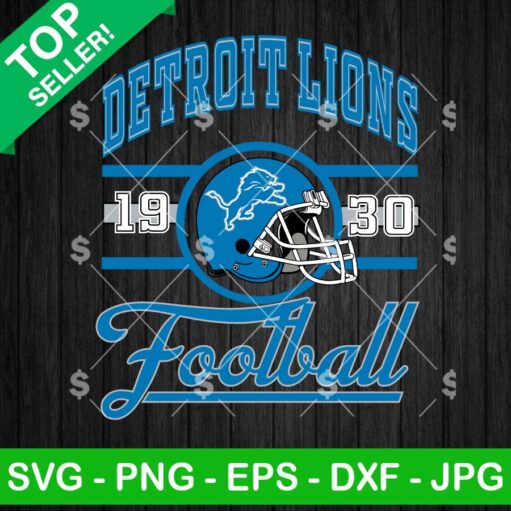 Detroit Lions Football 1930 NFL SVG