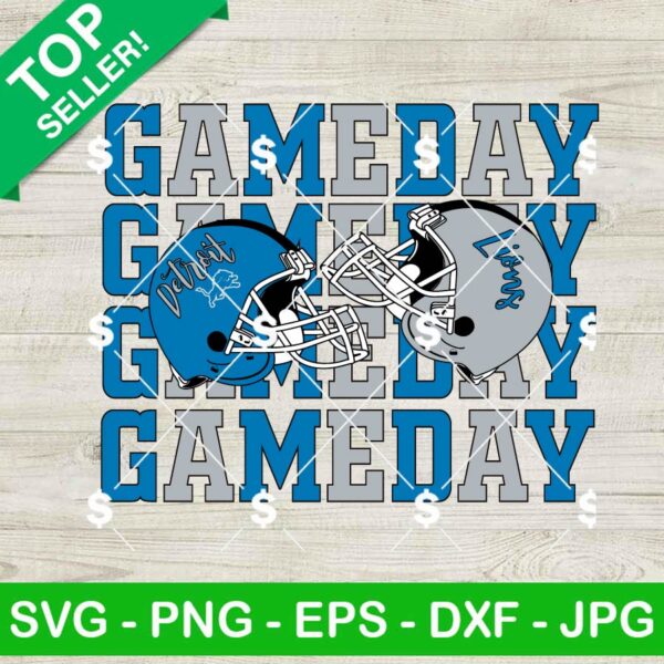 Detroit Lions Football Gameday SVG