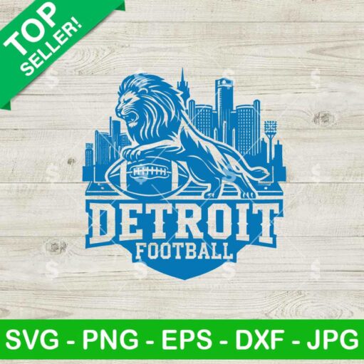 Detroit Football Skyline SVG