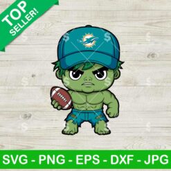 Miami Dolphins Hulk NFL Football SVG, Hulk NFL Football Team SVG, Incredible Hulk Marvel SVG