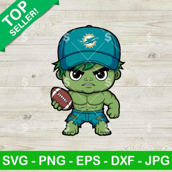 Miami Dolphins Hulk NFL Football SVG, Hulk NFL Football Team SVG, Incredible Hulk Marvel SVG