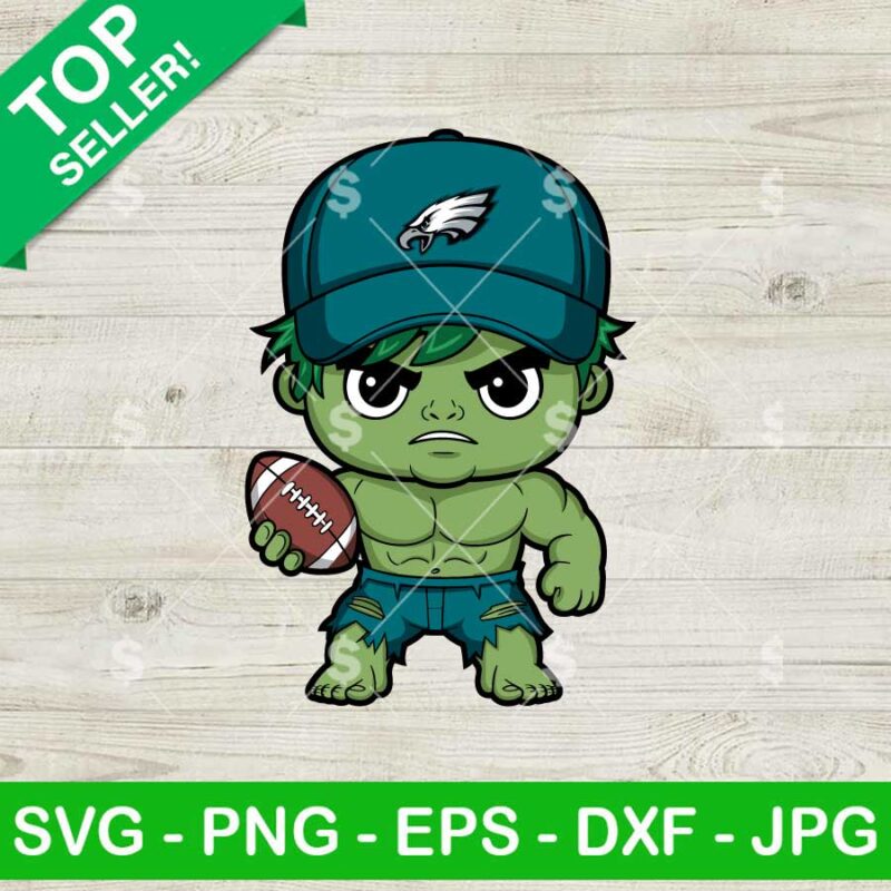 Philadelphia Eagles Hulk NFL Football SVG, Hulk NFL Football Team SVG, Incredible Hulk Marvel SVG