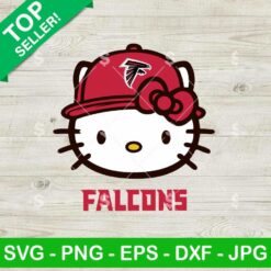 Hello Kitty Face Atlanta Falcons NFL SVG, Atlanta Falcons NFL SVG, Hello Kitty NFL Fan SVG