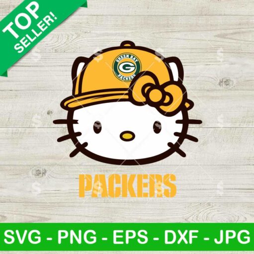 Hello Kitty Face Green Bay Packers NFL SVG