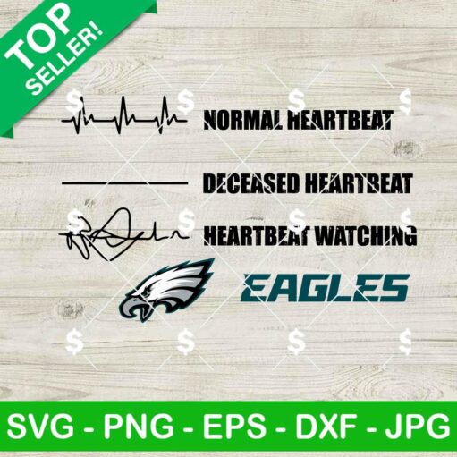 Heartbeat Watching Philadelphia Eagles Football SVG