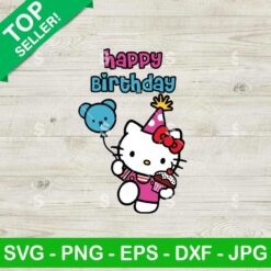 Hello Kitty Birthday SVG, Hello Kitty Birthday Hat SVG, Hello Kitty Party SVG