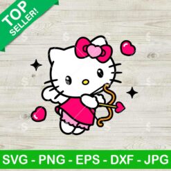Hello Kitty Cupid SVG, Hello Kitty Valentines SVG, Hello Kitty Cupid Valentine Day SVG