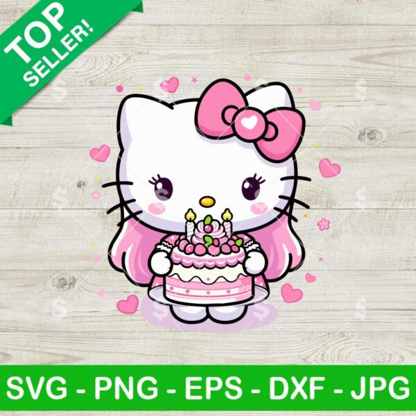 Hello Kitty Birthday Girl SVG, Hello Kitty Birthday Party SVG, Funny Sanrio Kitty SVG