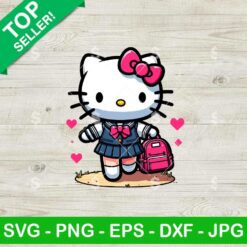 Hello Kitty Go To School SVG