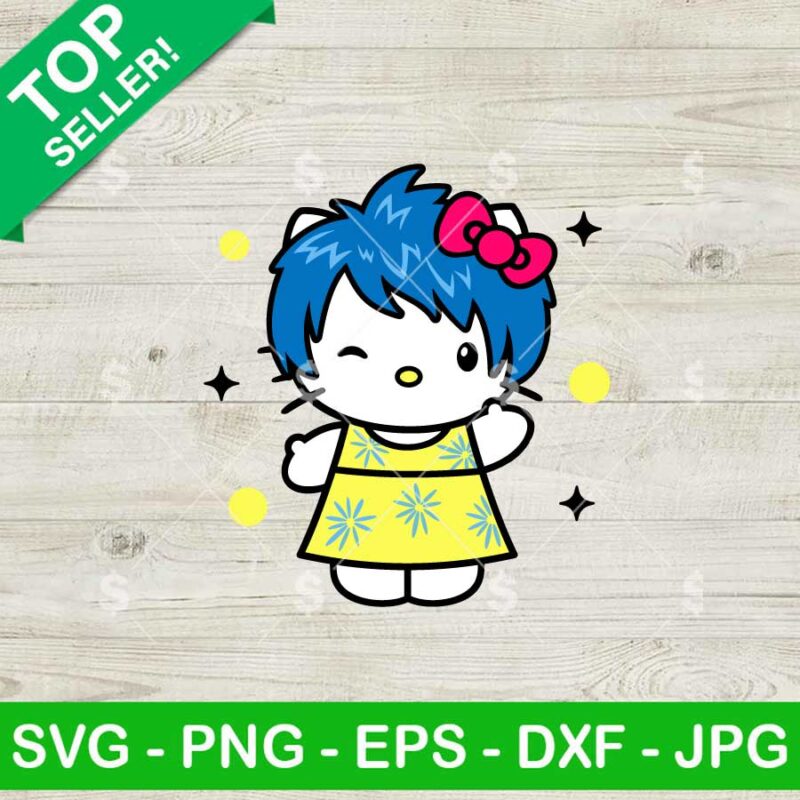 Hello Kitty Joy Inside Out SVG, Joy Inside Out 2 SVG, Kawaii Kitty Characters SVG