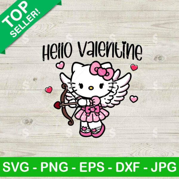 Hello Kitty Valentine SVG, Hello Kitty Cupid SVG, Hello Kitty Sanrio Cupid SVG