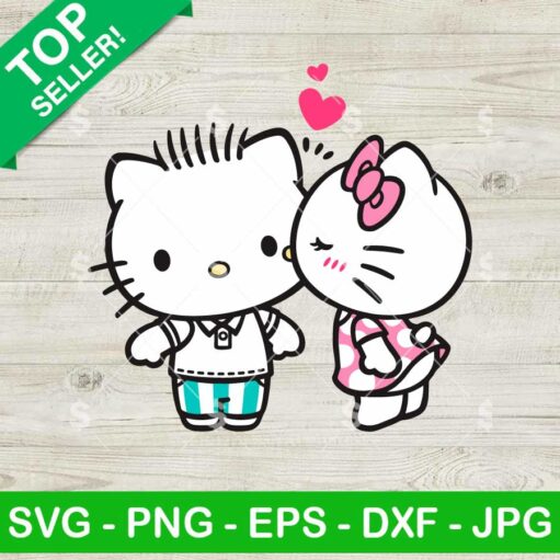 Hello Kitty And Dear Daniel Love SVG