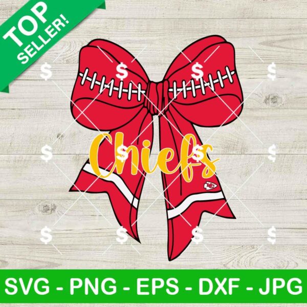 Kansas City Chiefs Coquette Bow SVG