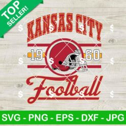 Kansas City Chiefs Football 1960 SVG, Vintage KC Chiefs Football 1960 SVG, KC Chiefs NFL SVG