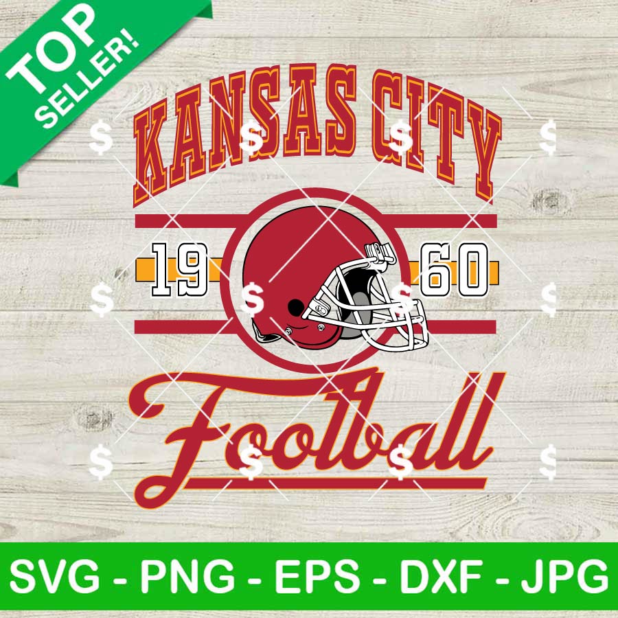 Kansas City Chiefs Football 1960 SVG, Vintage KC Chiefs Football 1960 ...