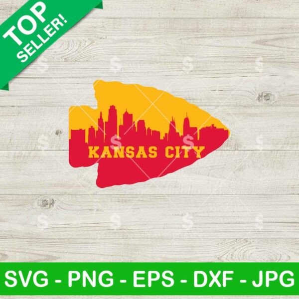 Kansas City Football Skyline Logo SVG
