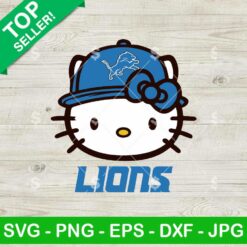 Hello Kitty Face Detroit Lions NFL SVG, Detroit Lions NFL SVG, Hello Kitty NFL Fan SVG
