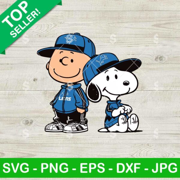 Charlie Brown Snoopy Detroit Lions NFL SVG