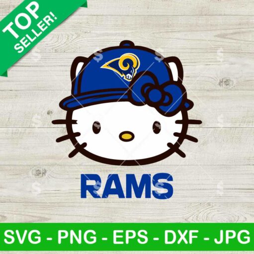 Hello Kitty Face Los Angeles Rams NFL SVG