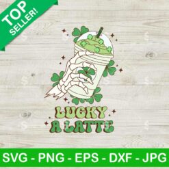 Lucky A Latter SVG, St Patrick's Day Skeleton SVG, Skeleton Hand Coffee SVG
