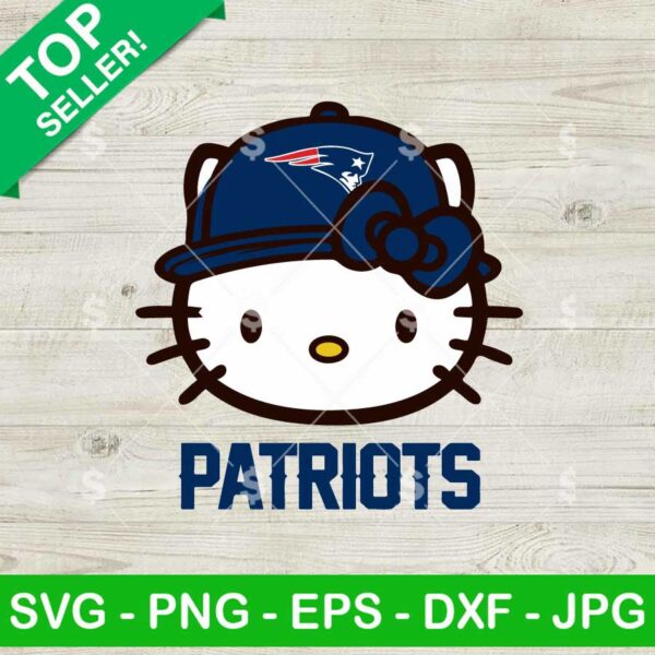 Hello Kitty Face New England Patriots NFL SVG