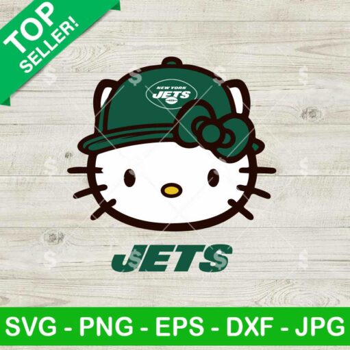 Hello Kitty Face New York Jets NFL SVG