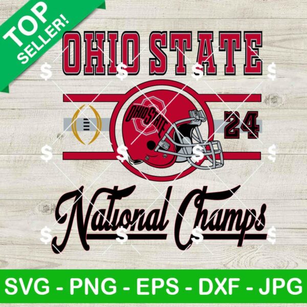 Ohio State Buckeyes 2024 Football National Champions SVG