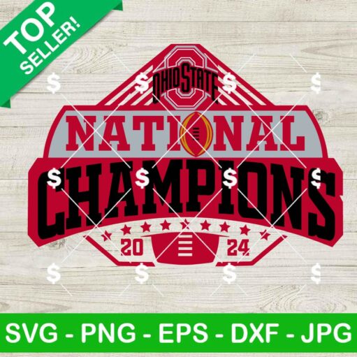 Ohio State Buckeyes Football National Champions 2024 SVG