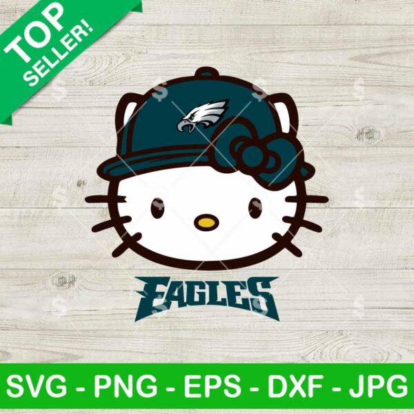 Philadelphia Eagles Hello Kitty Face SVG