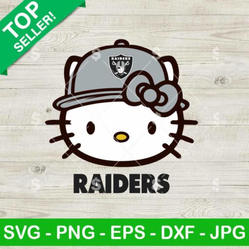 Hello Kitty Face Las Vegas Raiders NFL SVG