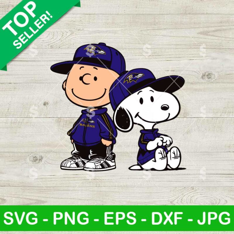 Charlie Brown Snoopy Baltimore Ravens NFL SVG