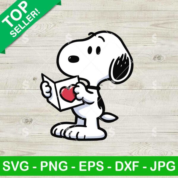 Snoopy Card Valentine's Day SVG