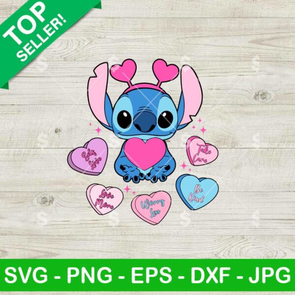 Stitch Be My Valentine SVG
