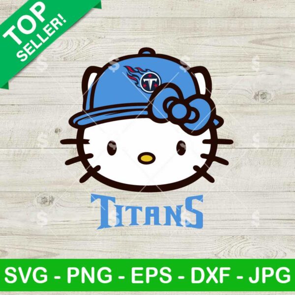 Hello Kitty Face Tennessee Titans NFL SVG