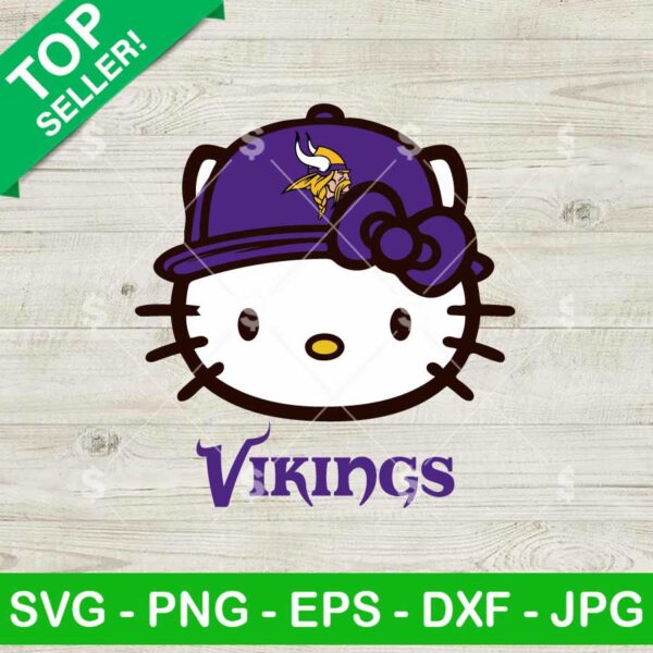 Hello Kitty Face Minnesota Vikings NFL SVG
