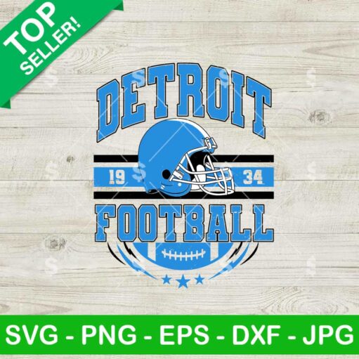 Vintage Detroit Lions Football SVG