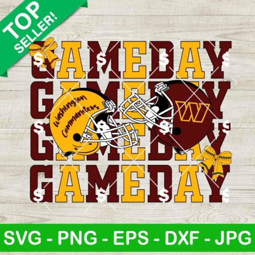 Washington Commanders Coquette Football Gameday SVG