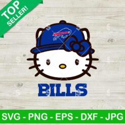 Hello Kitty Face Buffalo Bills NFL SVG, Buffalo Bills NFL SVG, Hello Kitty NFL Fan SVG