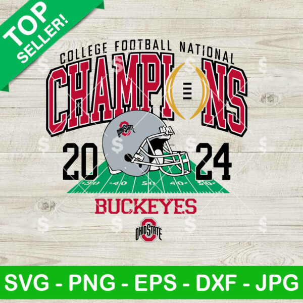 College Football Playoff National Champions 2024 Buckeyes SVG