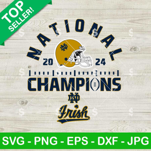 National 2024 Champions Notre Dame Fighting Irish SVG