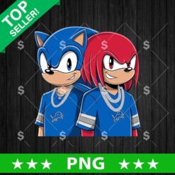 Sonic And Knuckles Detroit Lions Players PNG