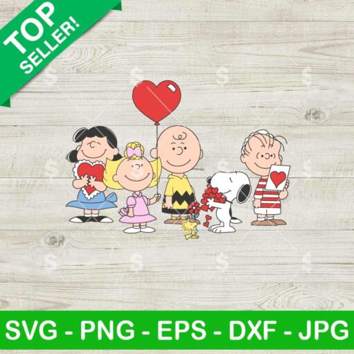 Snoopy Peanuts Valentine SVG