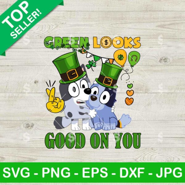 Bluey Bingo St Patrick's Day SVG