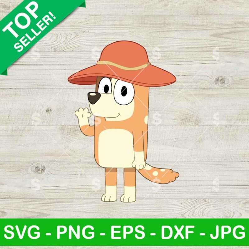 Bingo Chilli With Her Beach Hat SVG