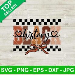 Coquette Checkered Black History Month SVG