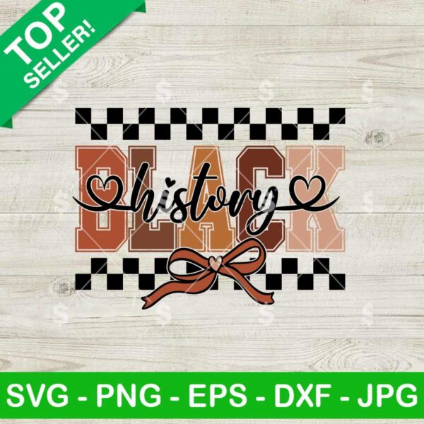 Coquette Checkered Black History Month SVG, Proud Black SVG, Juneteenth SVG