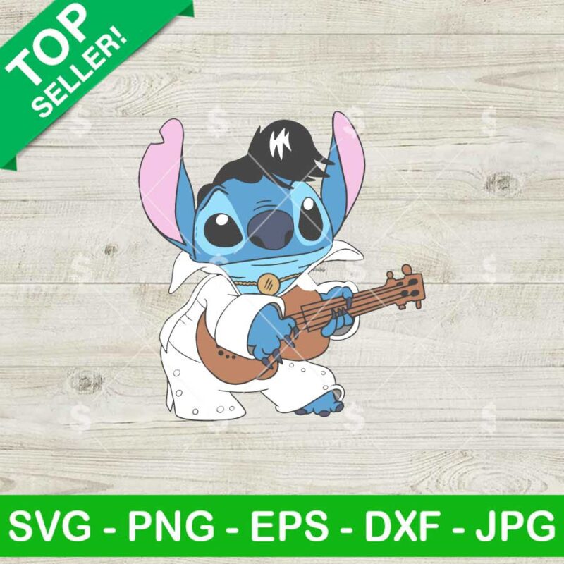 Elvis Lilo Stitch SVG, Elvis Presley SVG, Stitch Music SVG