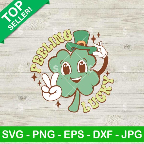 Feeling Lucky Smiley Shamrock SVG