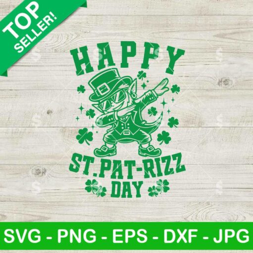 Funny Dabbing Happy St Pat Rizz Day SVG